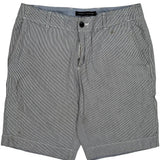 Tommy Hilfiger Pinstripe Chino Shorts - 32W 10L Grey Cotton