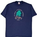 Made In USA Single Stitch Chautauqua Art Show Jerzees Graphic T-Shirt - XL Navy Cotton Blend