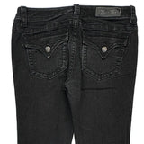 Size 32 Miss Me Boot Cut Jeans - 34W UK 12 Black Cotton Blend