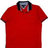 Tommy Hilfiger Polo Shirt - Medium Red Cotton