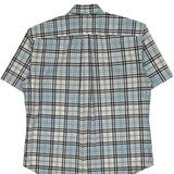 Tommy Hilfiger Checked Short Sleeve Shirt - Large Blue Cotton