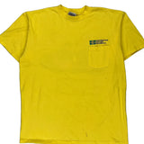 Oneita Single Stitch T-Shirt - XL Yellow Cotton