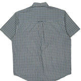 Chaps Ralph Lauren Checked Short Sleeve Shirt - Large Blue Cotton