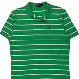 Polo By Ralph Lauren Striped Polo Shirt - Large Green Cotton