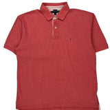 Tommy Hilfiger Polo Shirt - XL Red Cotton