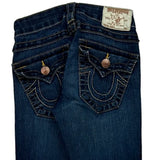 Made In Usa Age 10-12 True Religion Skinny Jeans - 22W 25L Dark Wash Cotton Blend