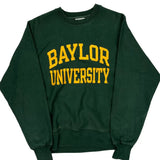 Baylor University, Reverse Weave Champion College Sweatshirt - Small Green Cotton