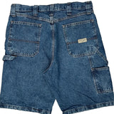 Wrangler Carpenter Shorts - 34W 10L Blue Cotton
