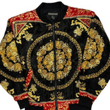 Unbranded Graphic Bomber Jacket - Medium Black Polyester