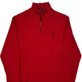 Polo By Ralph Lauren 1/4 Zip - Small Red Cotton