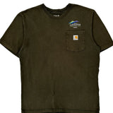 City Of Lafayette Parks Carhartt T-Shirt - Medium Green Cotton