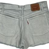 Levis Denim Shorts - 30W UK 10 Light Wash Cotton