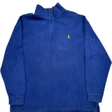 Polo By Ralph Lauren 1/4 Zip - 2XL Blue Cotton