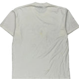 Oneita Single Stitch T-Shirt - Large White Cotton Blend