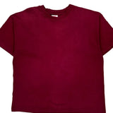 Blank Hanes Single Stitch T-Shirt - Large Burgundy Cotton
