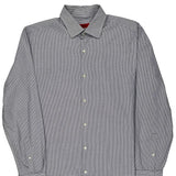 Hugo Boss Checked Shirt - Medium Blue Cotton
