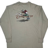Castaway Cay Disney Cartoon Long Sleeve T-Shirt - XL Beige Cotton