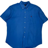 Ralph Lauren Short Sleeve Shirt - XL Blue Cotton