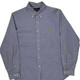 Classic Fit Ralph Lauren Checked Shirt - Large Blue Cotton