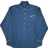 Wrangler Denim Shirt - XL Blue Cotton