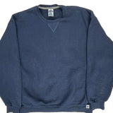 Russell Athletic Sweatshirt - XL Navy Cotton Blend