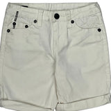 Age 10 True Religion Denim Shorts - Medium White Cotton