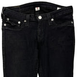 True Religion Skinny Jeans - 33W UK 12 Black Cotton Blend