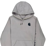 Carhartt Spellout Hoodie - Large Grey Cotton