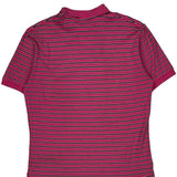 Polo By Ralph Lauren Striped Polo Shirt - Medium Pink Cotton