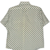 Kent Collection Arrow Polka Dot Short Sleeve Shirt - Large White Polyester Blend