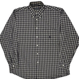 Nautica Checked Shirt - Large Black Cotton