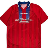 Sv Jenaer Glaswerk E.V. Umbro Striped Football Shirt - XL Blue Polyester