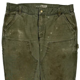 Carhartt Double Knee Carpenter Trousers - 38W 30L Green Cotton