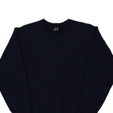 Fruit Of The Loom Sweatshirt - Large Navy Cotton Blend