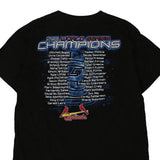 2011 World Series Champions Majestic MLB T-Shirt - Medium Black Cotton