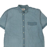White Tab Levis Short Sleeve Shirt - XL Blue Cotton