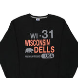 Wisconsin Russell Athletic Sweatshirt - Large Black Cotton Blend