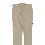 Dickies Skinny Trousers - 32W 32L Beige Cotton Blend