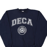 Deca Hanes College Sweatshirt - Medium Navy Cotton Blend