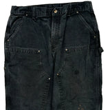 Carhartt Double Knee Carpenter Trousers - 35W 30L Black Cotton