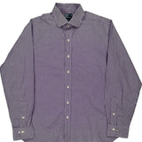 Polo By Ralph Lauren Checked Shirt - Large Purple Cotton