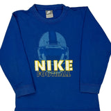 Age 7 Nike Football Long Sleeve T-Shirt - Small Blue Cotton