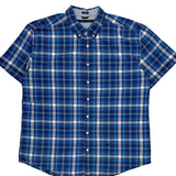 Tommy Hilfiger Checked Short Sleeve Shirt - XL Blue Cotton