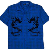 Age 14-16 Joe Boxer Graphic Hawaiian Shirt - Large Blue Polyester