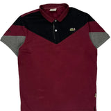 Lacoste Contrast Stitch Polo Shirt - Large Black Cotton