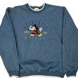 Made In USa Mickey Mouse Disney Cartoon Sweatshirt - Large Blue Cotton