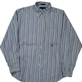 Tommy Hilfiger Striped Shirt - Large Blue Cotton