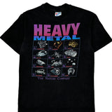 Heavy Metal Hanes Single Stitch T-Shirt - Medium Black Cotton