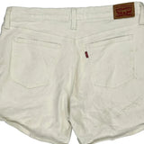 Levis Denim Shorts - 32W UK 12 White Cotton