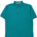 Tommy Hilfiger Polo Shirt - Large Green Cotton